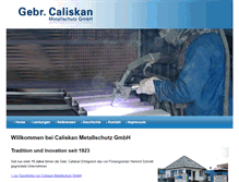 Tablet Screenshot of caliskan-metallschutz.de